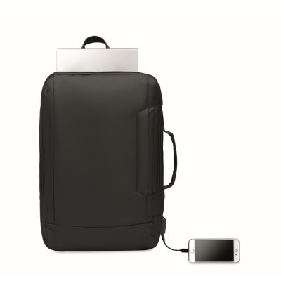 Mochila portátil con asa acolchada y bolsillo lateral